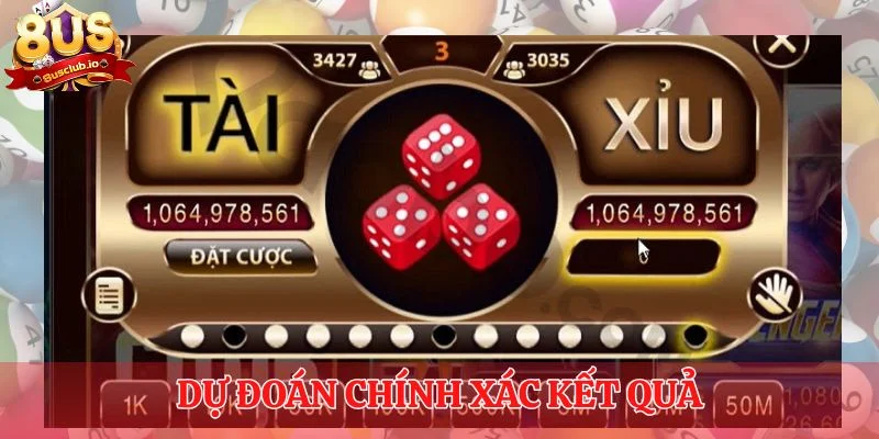 Tài xỉu 8US – Đỉnh Cao Xanh Chín, Chơi Là Mê Khi dự đoán chính xác kết quả sẽ được nhận ngay tiền thưởng