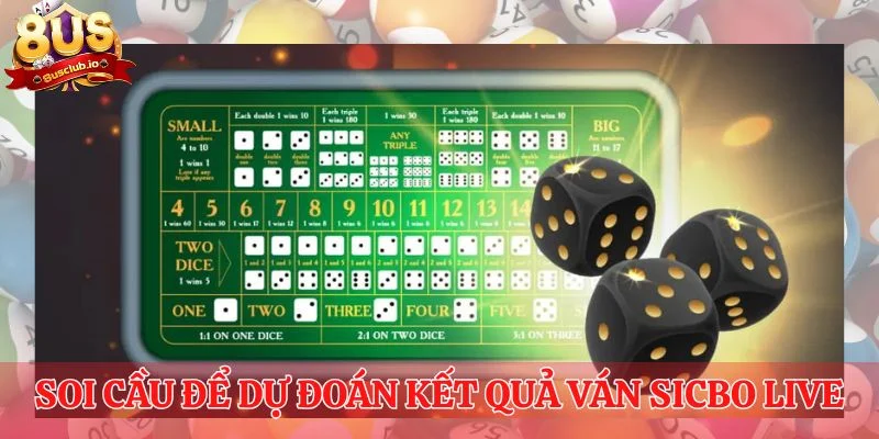 Soi cầu để dự đoán kết quả ván sicbo live